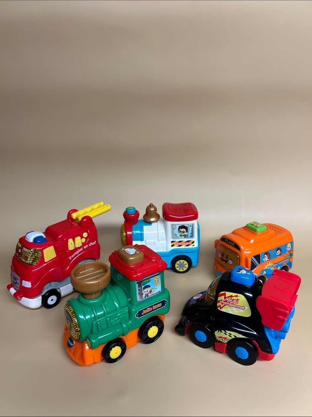 Lot of 5 VTech Go! Go! Smart Wheels Race Team and other version french